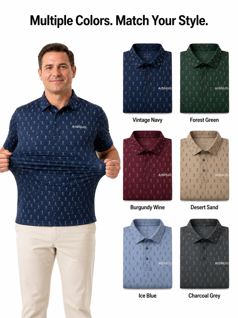 Custom Swing Silhouette Golf Shirt: Vintage Performance Team Polo