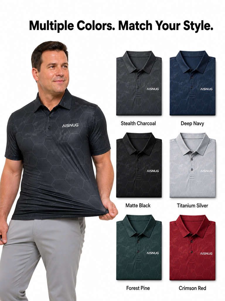 Custom Hexagon Grid Golf Polo: Breathable Athletic Team Shirt