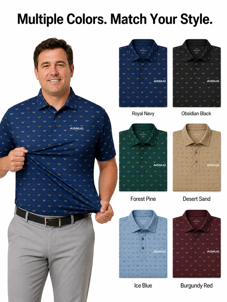 Custom Eagle Crest Golf Shirt: Athletic Performance Team Polo