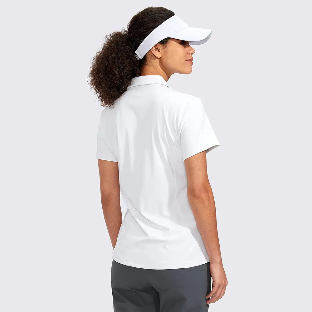 Custom Printed Polyester Women Polo Shirts AISNUG APPAREL