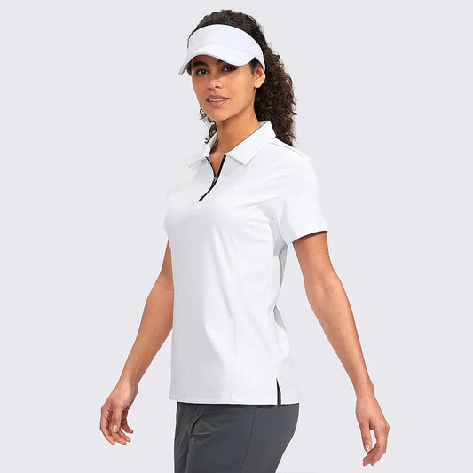 Custom Printed Polyester Women Polo Shirts AISNUG APPAREL