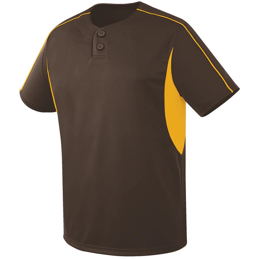 CUSTOM Two Button Performance Baseball Jersey - AISNUG APPAREL