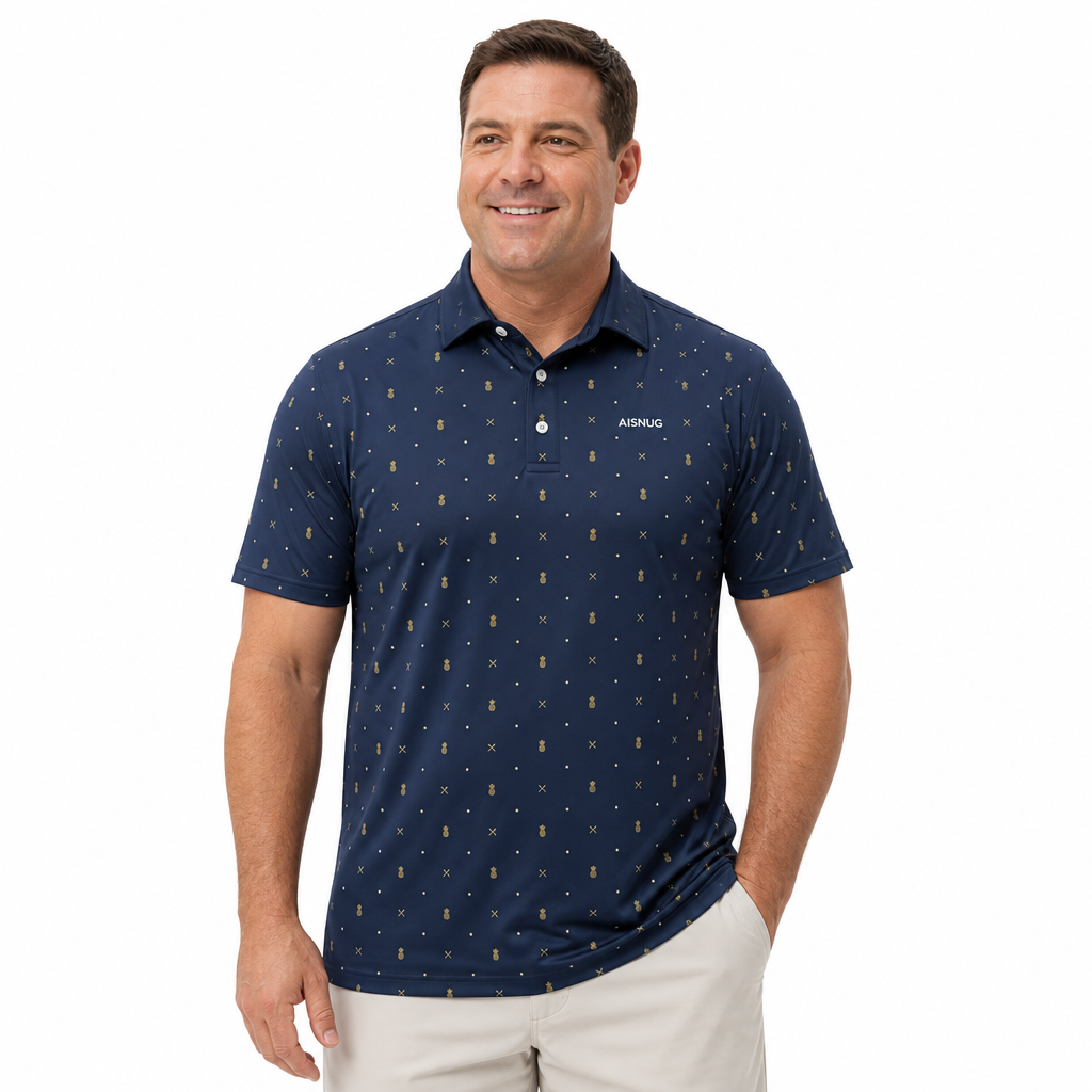 Custom Pineapple Golf Polo: Novelty Moisture-Wicking Team Wear