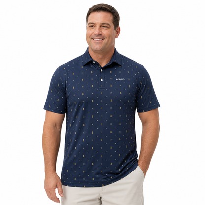 Custom Pineapple Golf Polo: Novelty Moisture-Wicking Team Wear