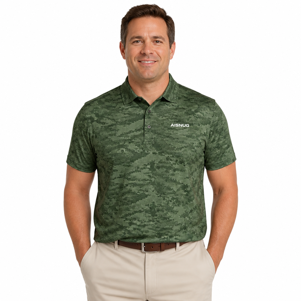 Custom Camo Golf Shirt: Performance Moisture-Wicking Team Polo
