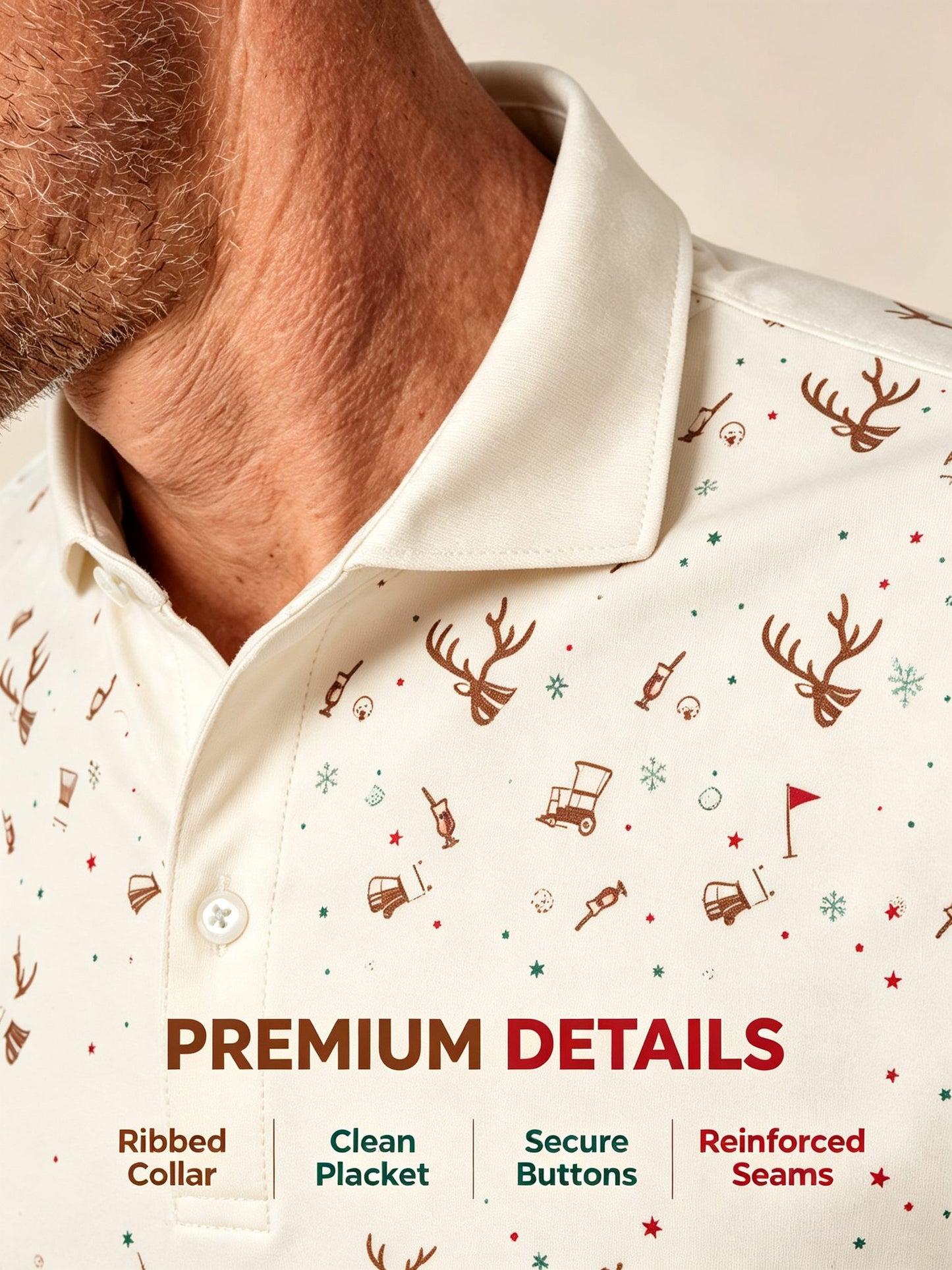 Men's Golf Polo Shirts Performance Fabric