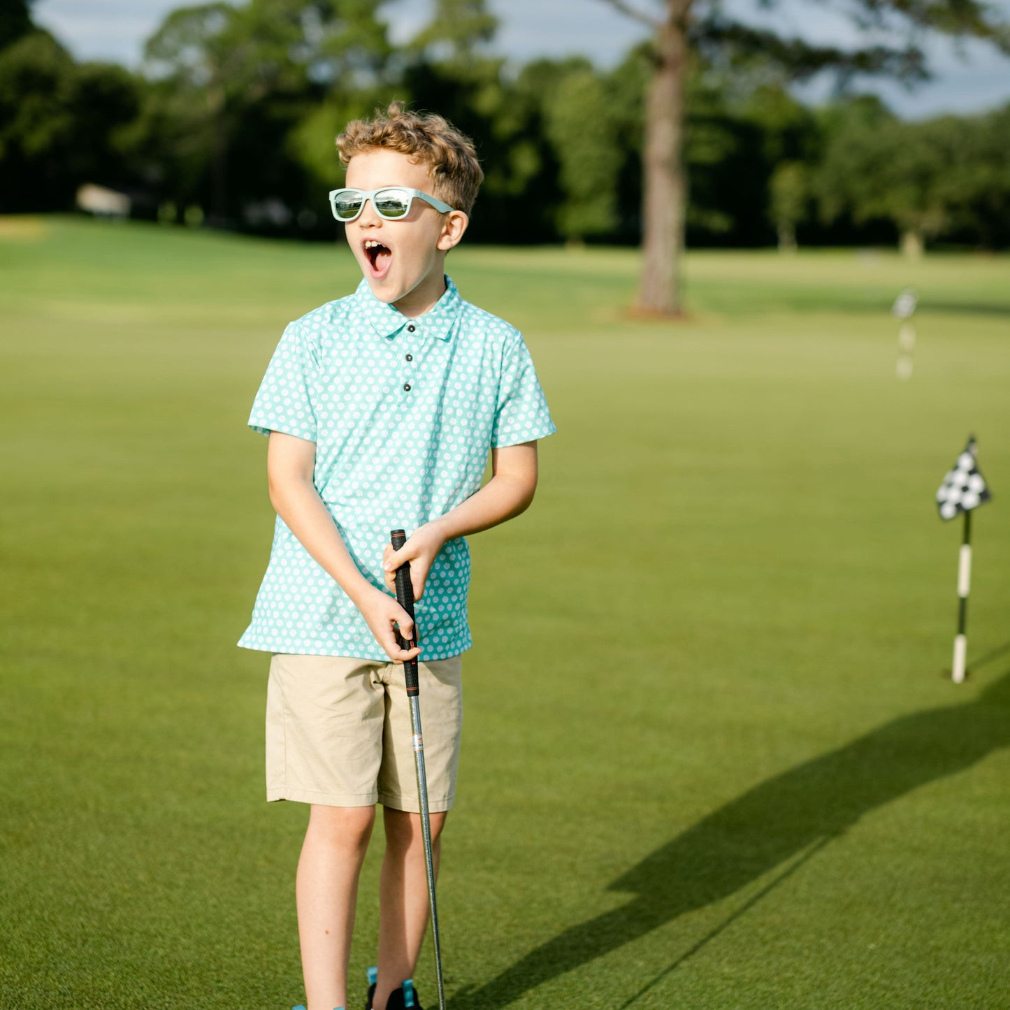 individuelles Sublimations-Golf-Poloshirt für Kinder