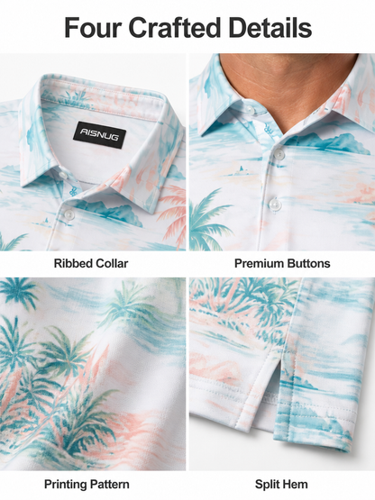 Custom Tropical Summer Golf Polo: UPF 50+ Cooling Team Wear