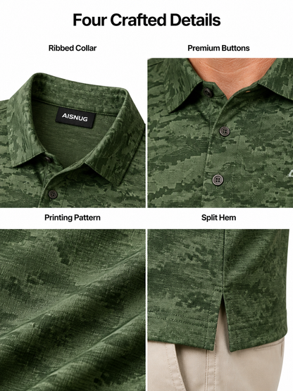 Custom Camo Golf Shirt: Performance Moisture-Wicking Team Polo
