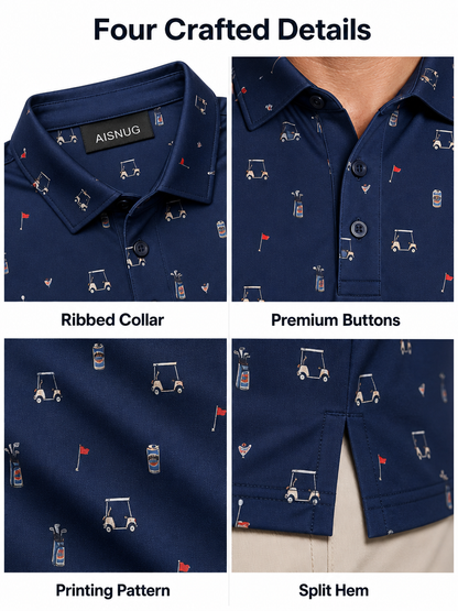 Custom Beer Print Golf Polo: Crazy Fun Tournament Team Wear