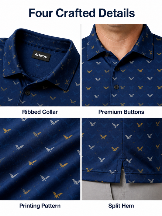 Custom Eagle Crest Golf Shirt: Athletic Performance Team Polo AISNUG APPAREL