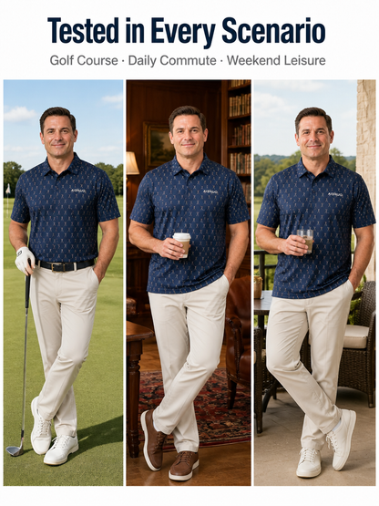 Custom Swing Silhouette Golf Shirt: Vintage Performance Team Polo