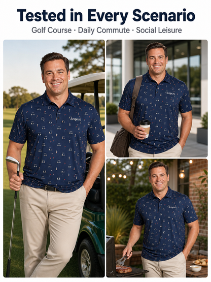 Custom Beer Print Golf Polo: Crazy Fun Tournament Team Wear
