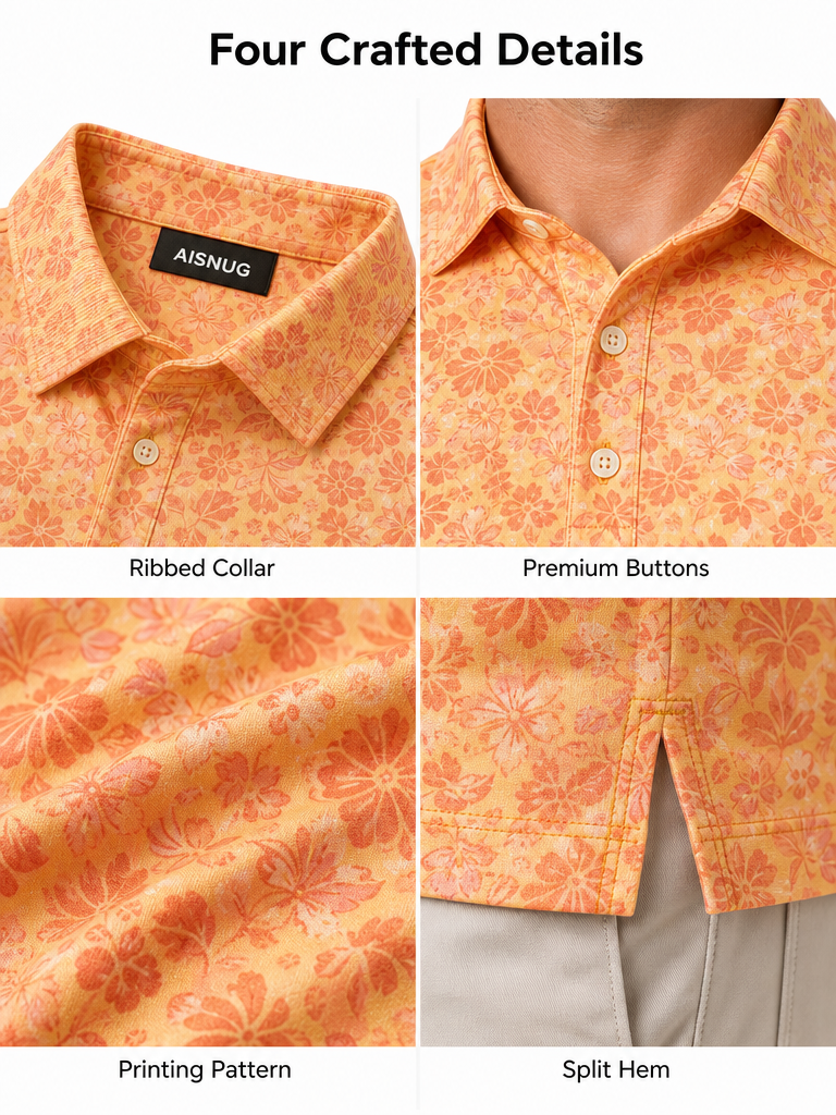Wholesale Floral Golf Shirts: Dry-Fit Athletic Performance Polos