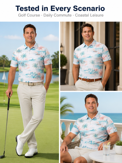 Custom Tropical Summer Golf Polo: UPF 50+ Cooling Team Wear