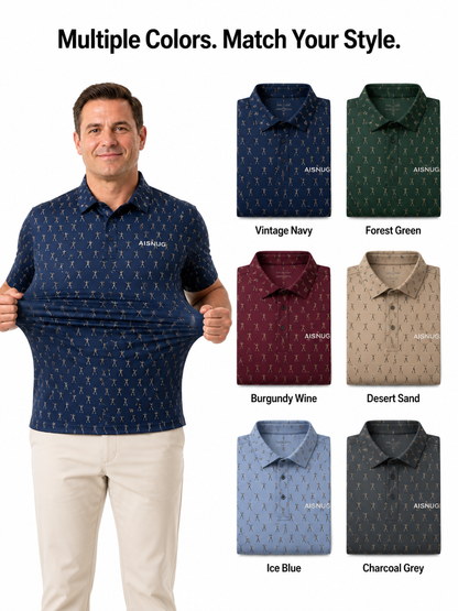 Custom Swing Silhouette Golf Shirt: Vintage Performance Team Polo