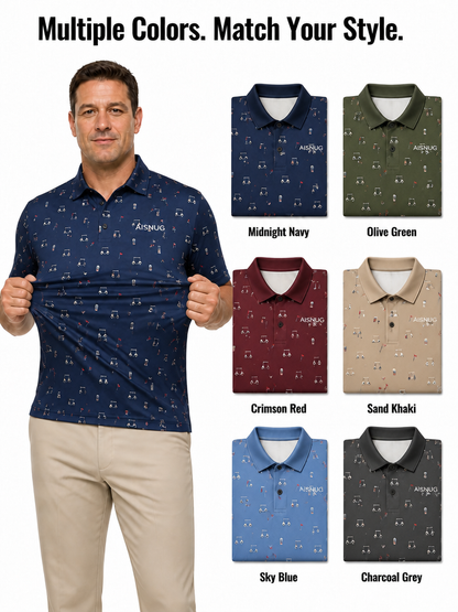 Custom Crossed Clubs Golf Polo: Classic Performance Country Club Shirt
