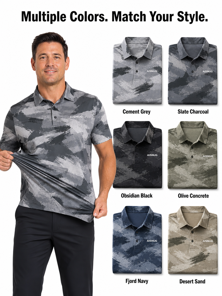Custom Urban Camo Golf Shirt: Dry-Fit Performance League Polo