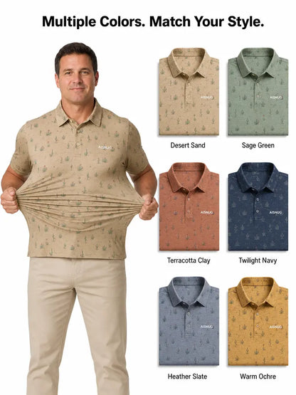 Scottsdale Desert Cactus golf polo: alternative colorway illustration