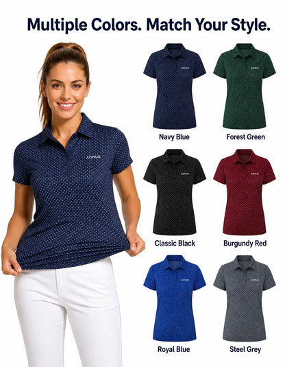 Classic Micro-Dot Print women’s polo colorway references; availability confirmed by quotation