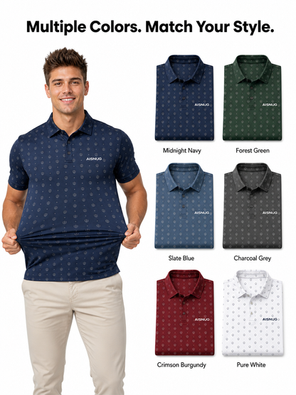 Navy Refined Mini Crest Print polo colorway references; final availability confirmed by quotation