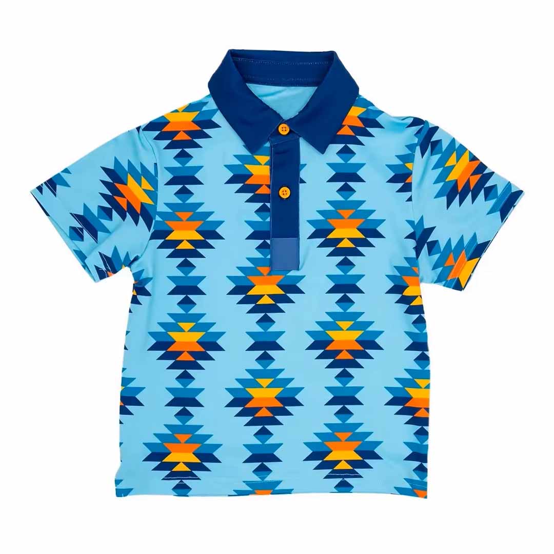 children printed golf polo shirt - AISNUG APPAREL