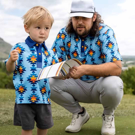 children printed golf polo shirt - AISNUG APPAREL