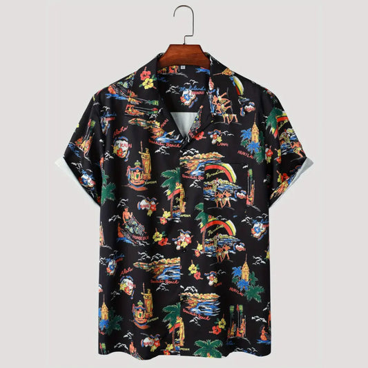 hawaiian shirt with face