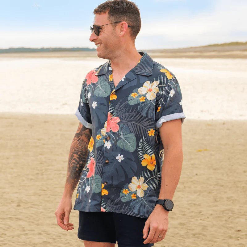 Custom Print Hawaiian Shirt And Shorts Set Casual Shirt Summer Beach Shirt Set Men - AISNUG APPAREL