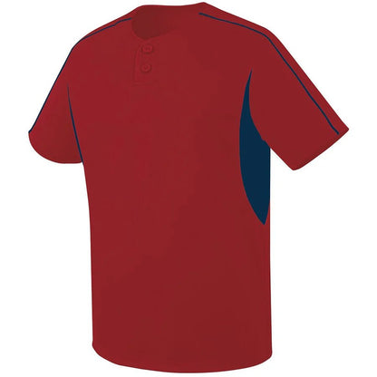 CUSTOM Two Button Performance Baseball Jersey - AISNUG APPAREL