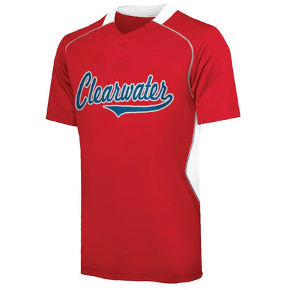 Custom Two - Button Rival Performance Baseball Jersey YOUTH - AISNUG APPAREL