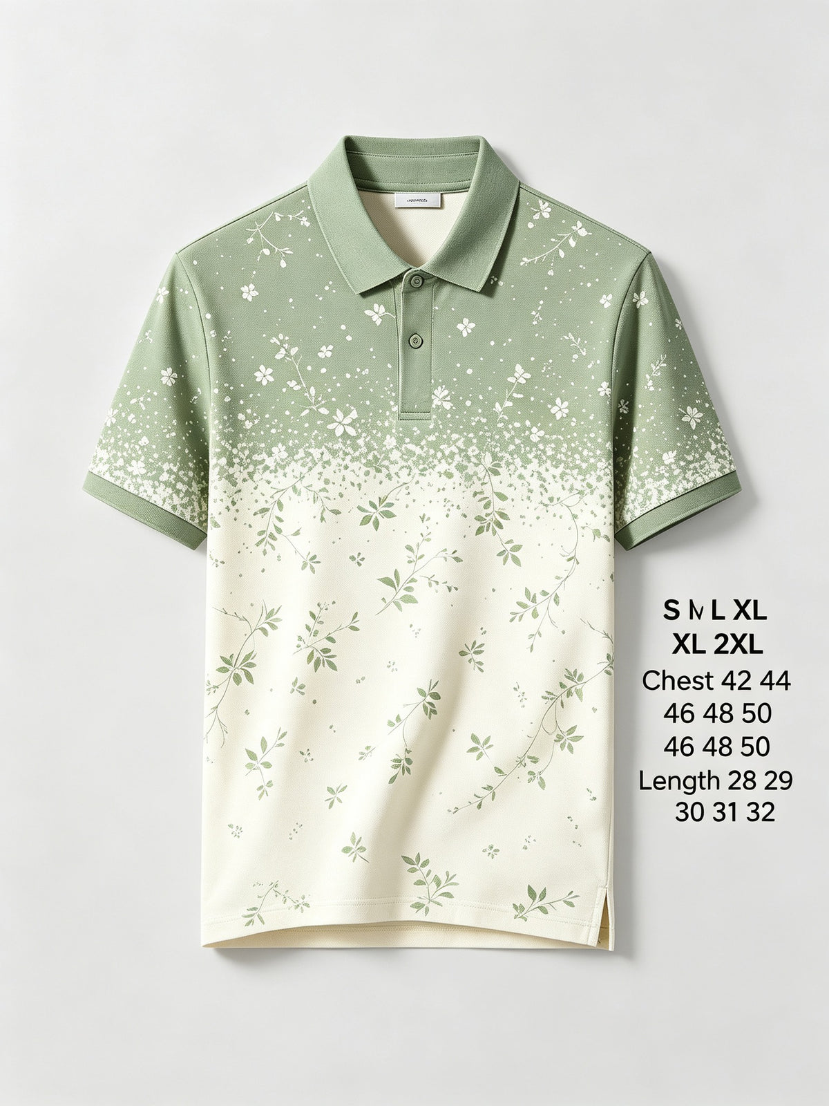 floral vine sage golf polo 4