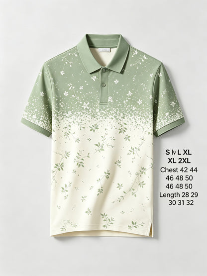 floral vine sage golf polo 4