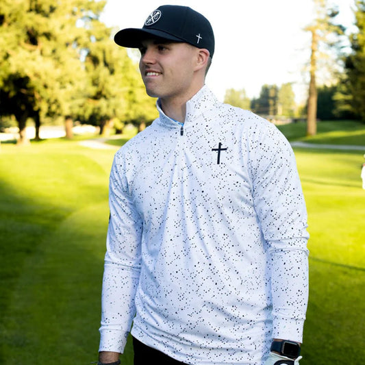 golf quarter polyester custom 1/4 zip pullover - AISNUG APPAREL