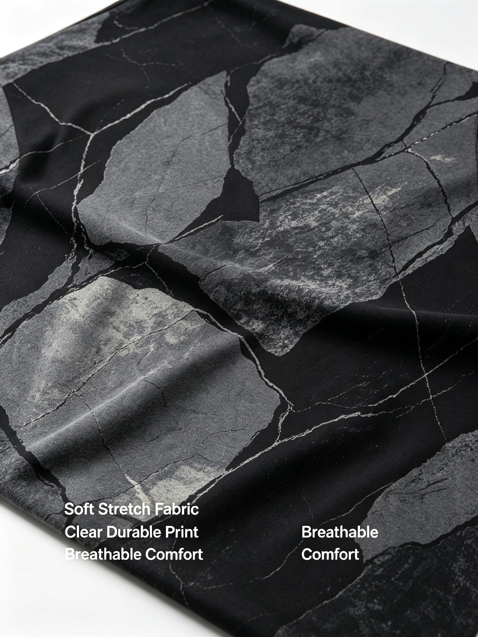 marble crack black gray golf polo 4