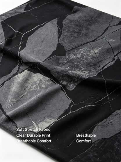 marble crack black gray golf polo 4